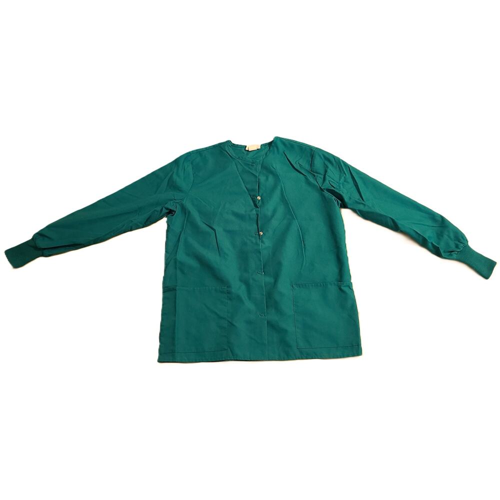 Uniform City Express Unisex Scrub Jacket Lab Coat Forest Green Medium